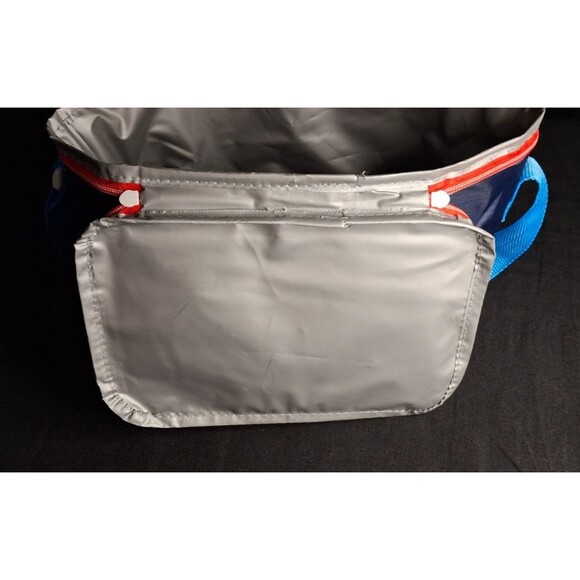 NEW Lowe's Insulated Lunch Bag Blue Logo Zipper Adjustable Strap - Picture 3 of 6